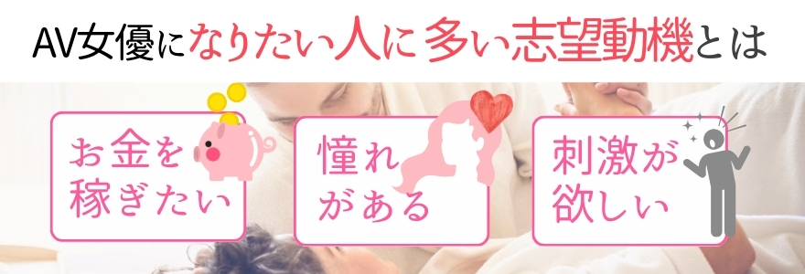 AV女優になりたい人に多い志望動機とは
