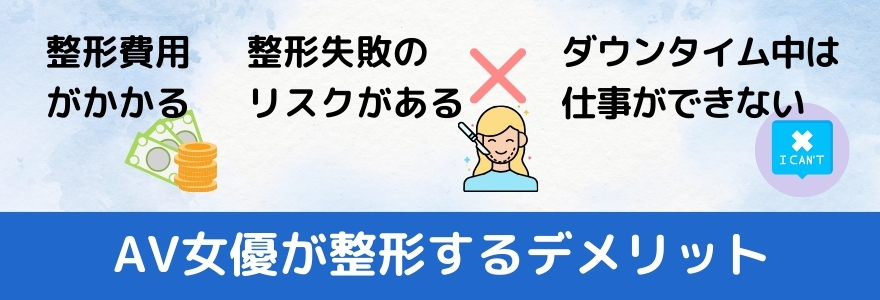 AV女優が整形するデメリット